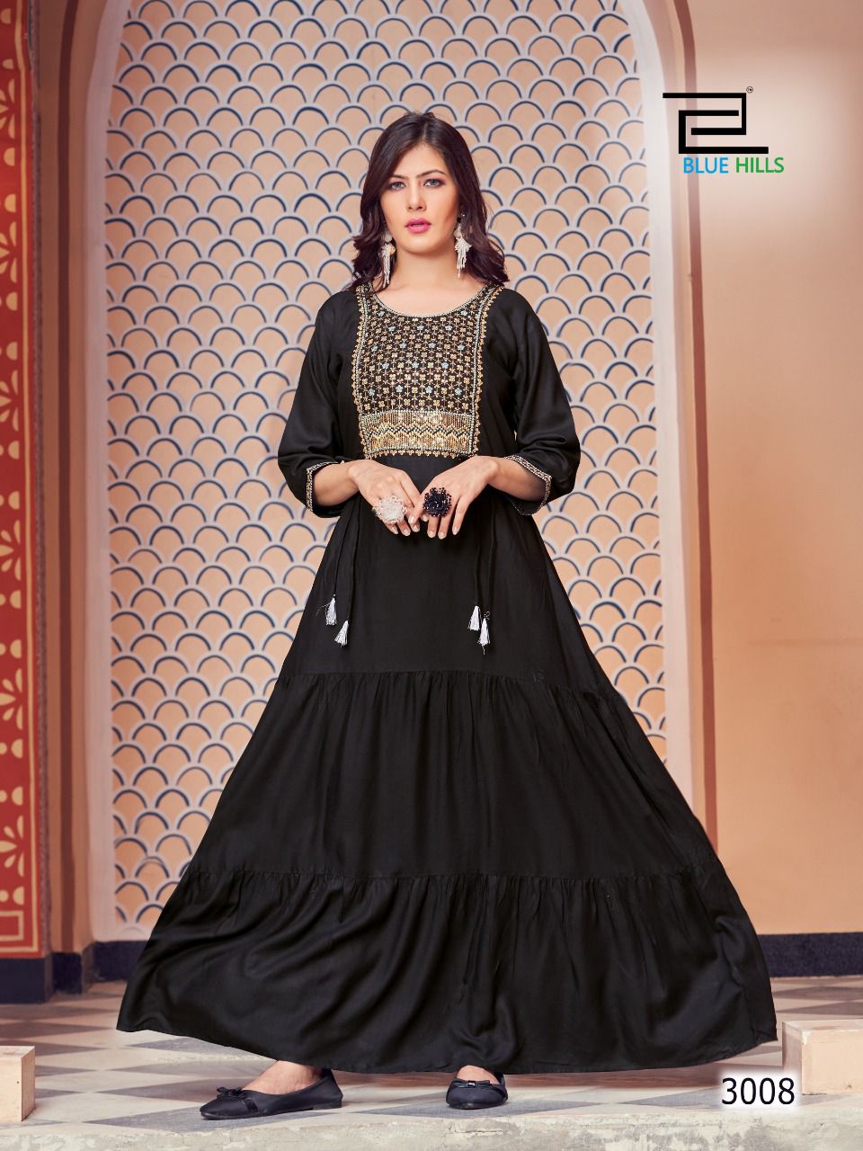 Blue Hills Jasmine 3 Designer Wholesale Anarkali Kurti Collection